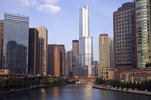 Trump Tower in downtown Chicago, IL.