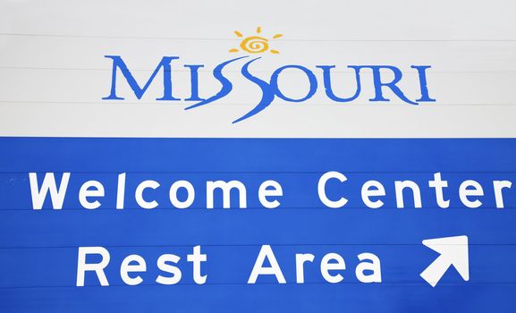 Welcome to Missouri road sign.