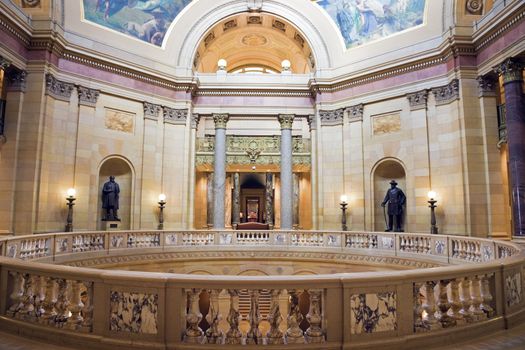 Interior of State Capitol of Minnesota in St. Paul.