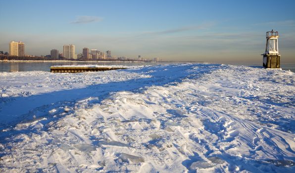 Winter morning in Chicago, IL.