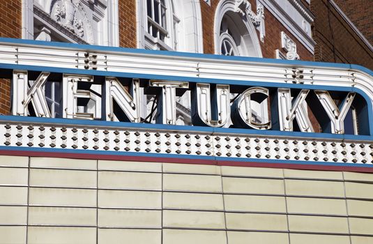 Kentucky sign seen in Lexington, Kentucky.