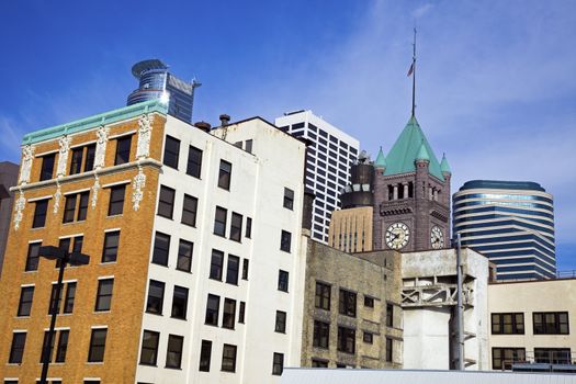 Colorful Buildings in Minneapolis, Minnesota.