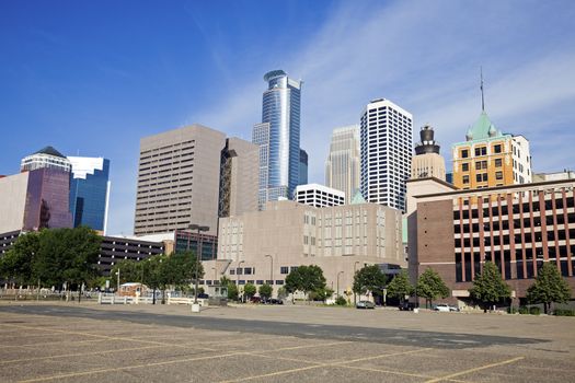 Colorful Buildings in Minneapolis, Minnesota.