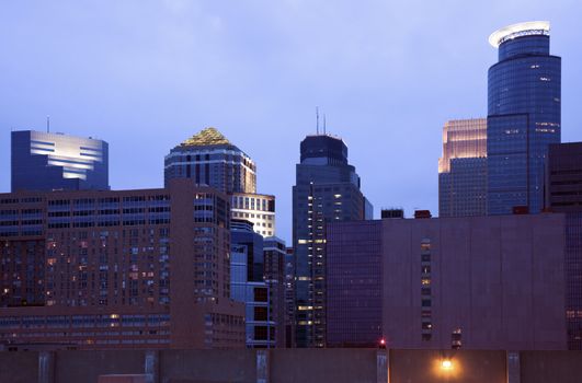 Dusk in Minneapolis, Minnesota, USA.