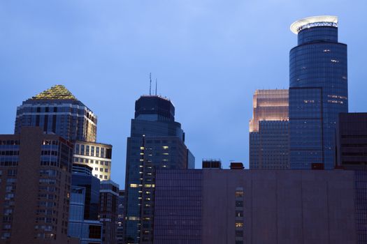 Modern Buildings in Minneapolis, Minnesota.