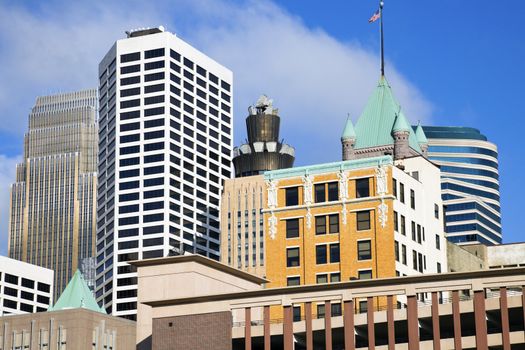 Colorful Buildings in Minneapolis, Minnesota.