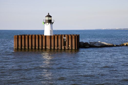 Cleveland Harbor East Pierhead - seen from Lake Erie.