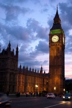 Big Ben and Parliament at sunset light