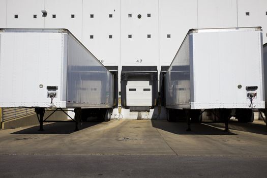 Loading docks in the industrial area.