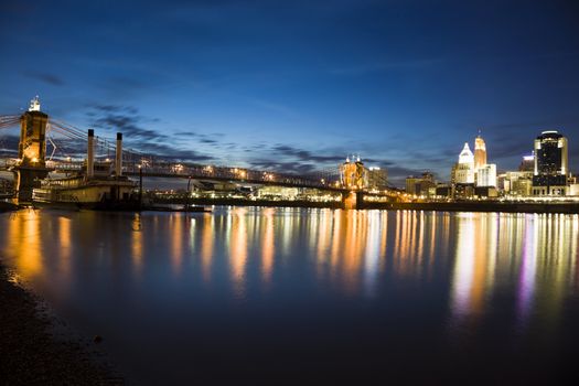 Bridge between Ohio and Kentucky. Between Cincinnati and Covington.