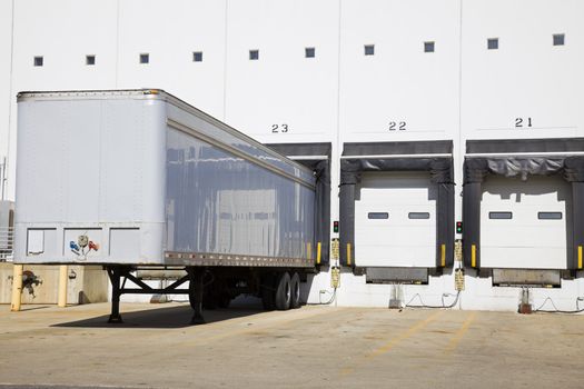 Loading docks in the industrial area.