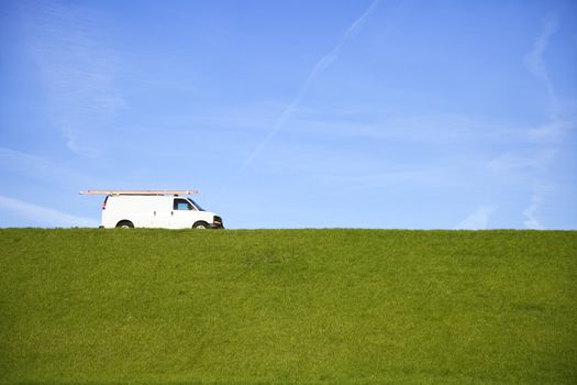 White Van on the road