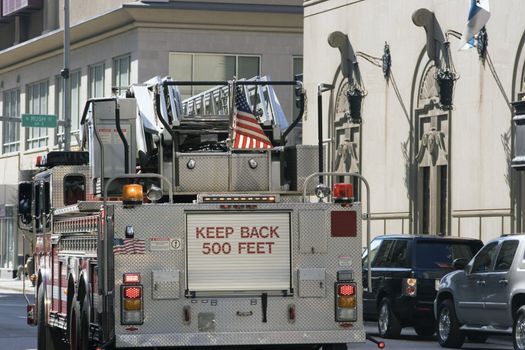 Fire Squad in action - downtown Chicago.