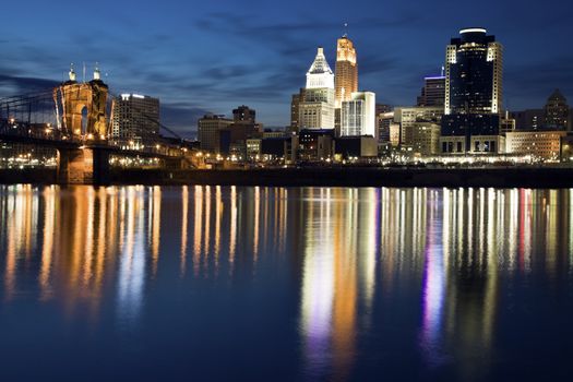 Cincinnati - seen just after sunset.