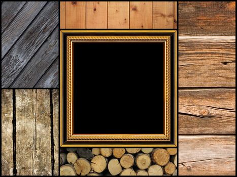 A collage of nine wood texture backgrounds