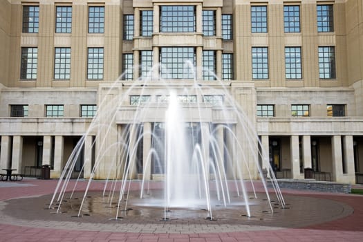 Fountain in front of courthouse in Lexington, Kentucky.