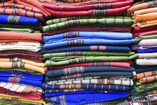 Colorful Blankets - market in Guatemala City