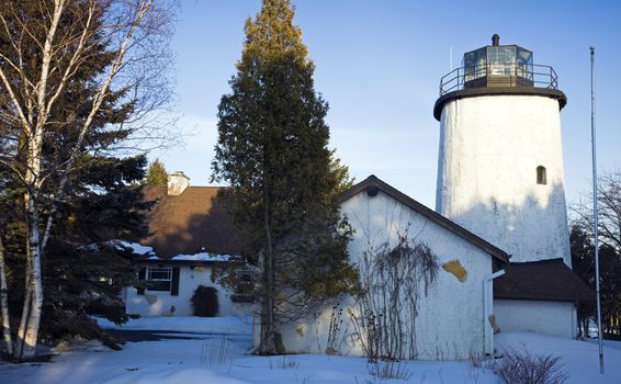 Kevich Lighthouse - seen during the winter afternoon.