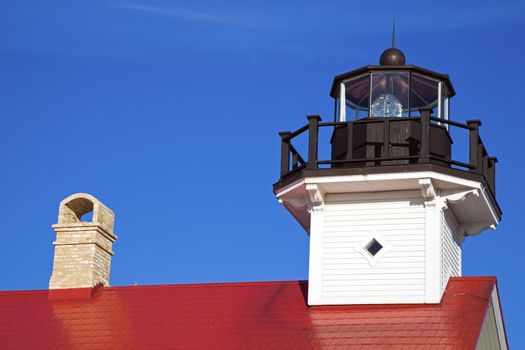 Port Washington Lighthouse, Wisconsin, USA.