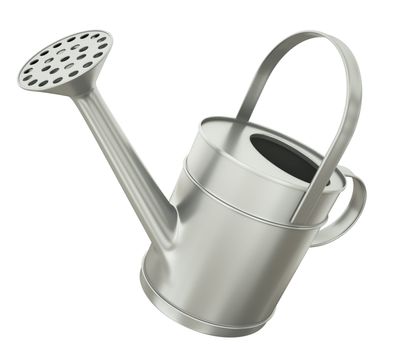 Simple watering can isolated on white background. 3D render.
