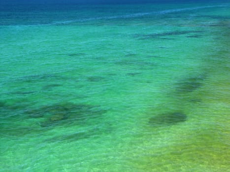 The turquoise waters of Lake Superior at Pictured Rocks National Lakeshore.