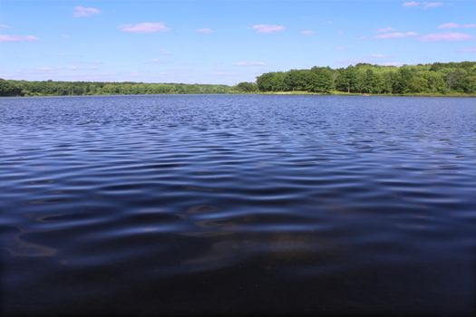 View of Pierce Lake at Rock Cut State Park in northern Illinois.
