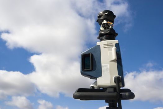 Pole with a prism - part of robotic station equipement.