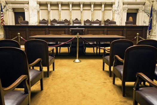 Court Room in State Capitol Building - Madison, Wisconsin.