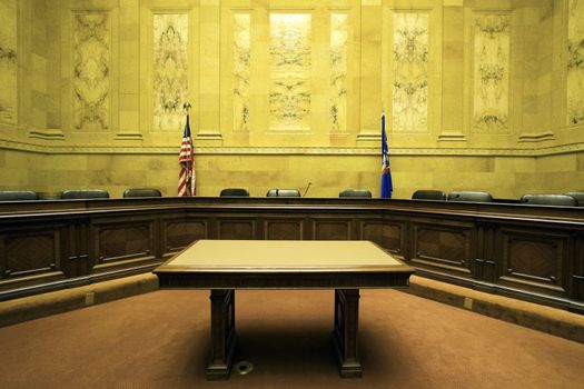 Court Room in State Capitol Building - Madison, Wisconsin.