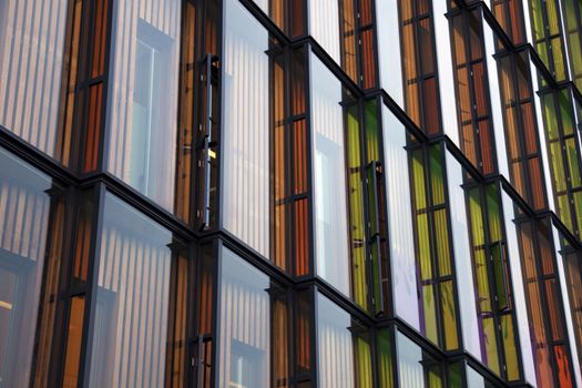 Colorful window seen in Amsterdam.