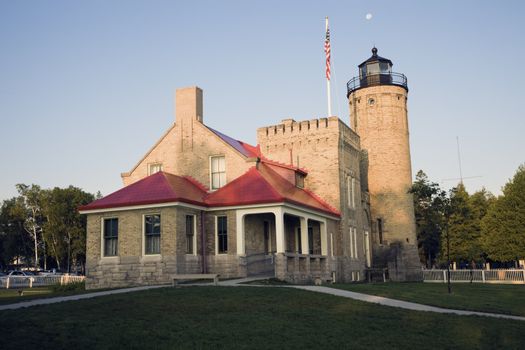 Mackinac Point Lighthouse, Michigan, USA.