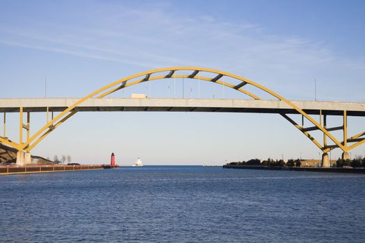 Bridge on Lake Freeway -  Milwaukee, Wisconsin.