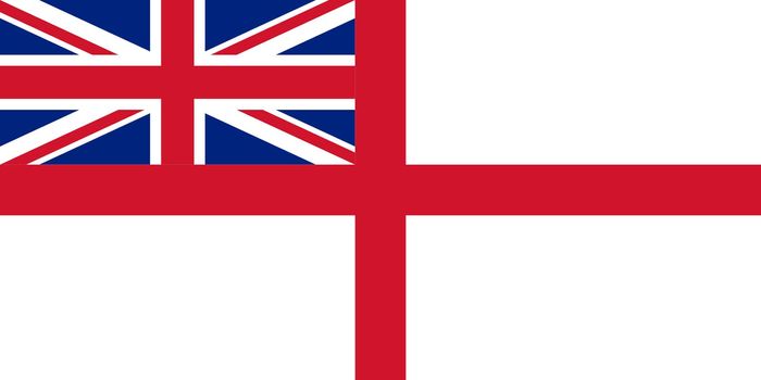 British Royal Navy ensign or flag in official colors.