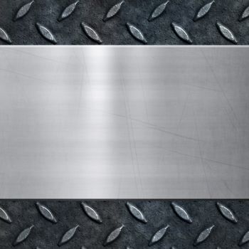 old dirty and grungy diamond plate metal background