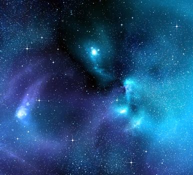 starry background of stars and  nebulas in deep outer space