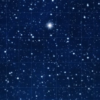 reach for the stars with space gridded starmap and bright destination star