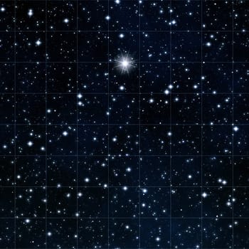 reach for the stars with space gridded starmap and bright destination star