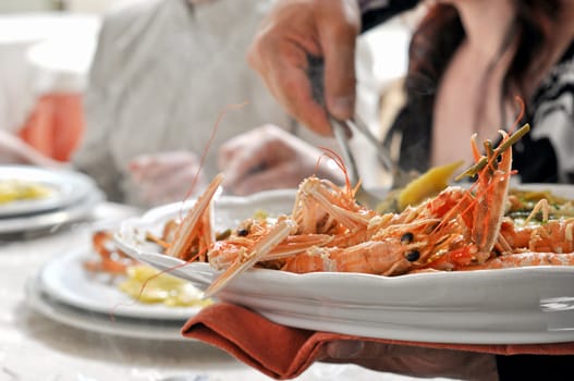 Spiny lobsters, also known as langouste or rock lobsters Palinuridae