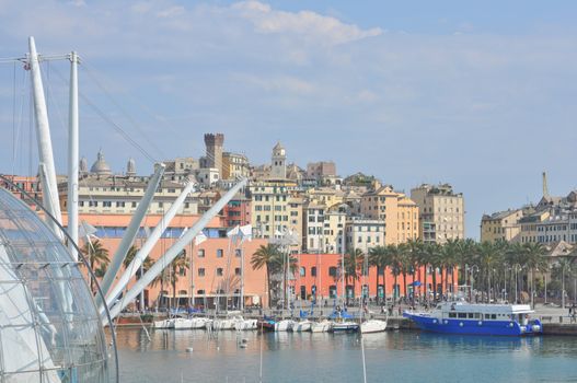 View of the Harbour in Genoa, Italy