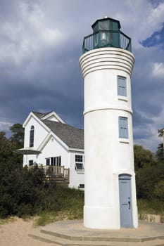 Lighthouse in Empire, Michigan, USA.