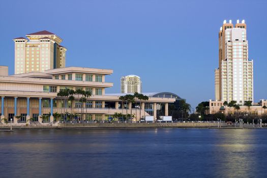 Architecture of Tampa seen late afternoon.