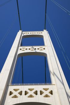 Driving Mackinac Bridge - Michigan, USA.