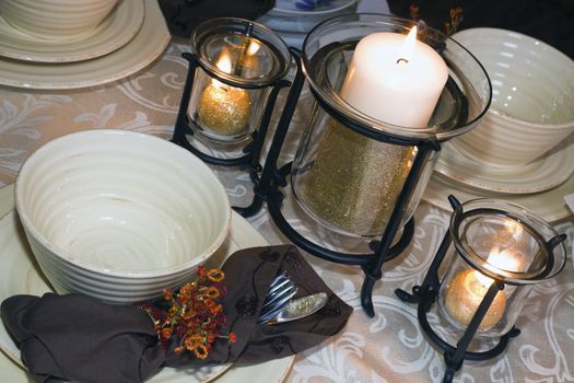 Christmas table - ready for family dinner.