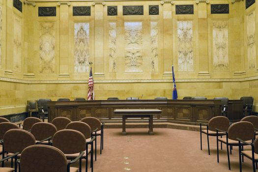 Court Room in State Capitol Building - Madison, Wisconsin.