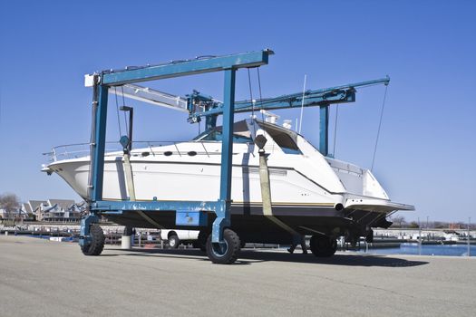 Boat lifter - observed in Erie, Pennsylvania