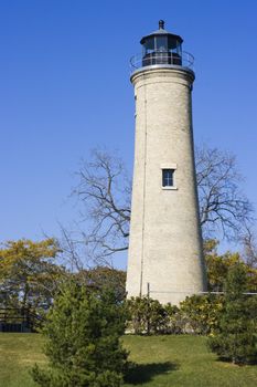 Lighthouse in Kenosha, Wisconsin, USA.