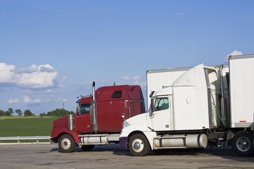 Trucks on the parking lot