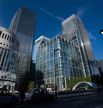 Canary Wharf famous skyscrapers of London's financial district