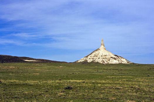 Chimney Rock in Nebraska, USA.