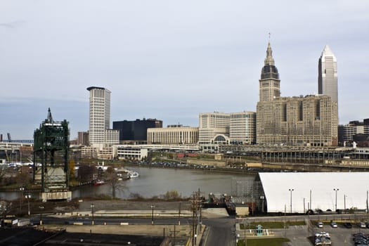 Downtown Cleveland - seen during late autumn.